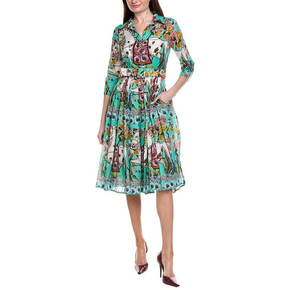 Samantha Sung WomensAudrey 4 Shirtdress Blue